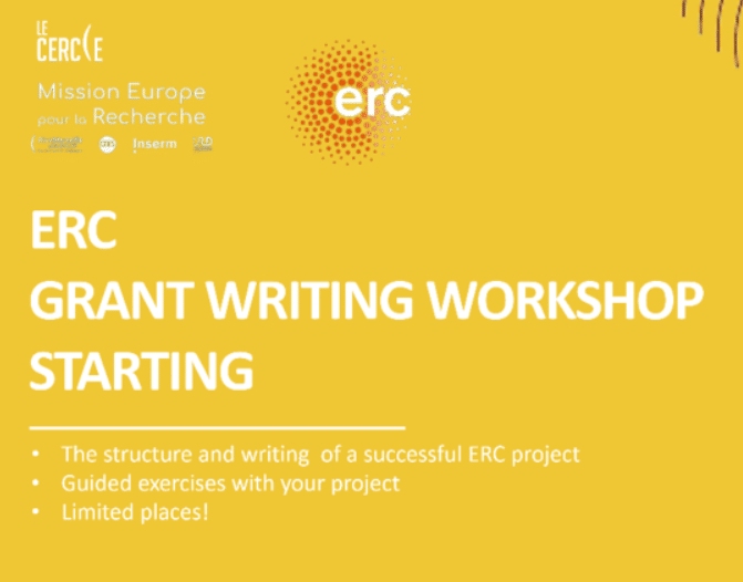 ERC Grant writing workshop starting