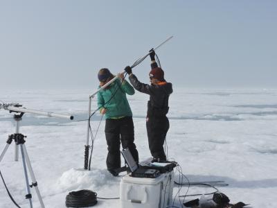 Ice camp sampling